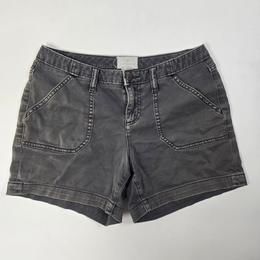 Caslon Shorts Women 2 Gray Utility Cargo Stretch Twill Casual Summer Everyday